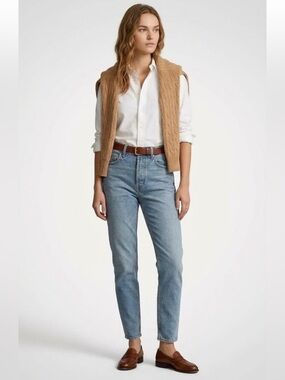 Talula X Agolde Blue Highrise Taper Jeans Size 27 Cotton Aritzia